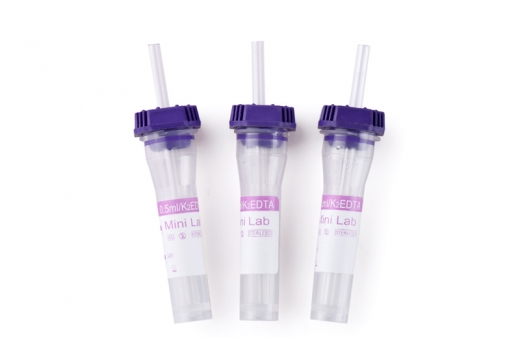 Мікро пробірка з капіляром, 0,25 мл, ЕДТА K3, Лавандова, 8x45 мм ПП